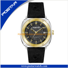 Simple Style Quartz Watch for Men with Genuine Leather Band